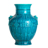 Antique Théodore Deck ‘Bleu Deck’ Large Turquoise Vase ca. 1867