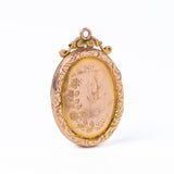 Antique Victorian 9ct Gold Back & Front Oval Locket Pendant