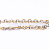 Vintage 18ct Two-Tone Gold Diamond Solid Section Bracelet