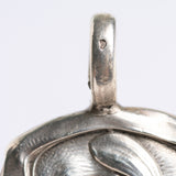 Antique Art Nouveau Silver Mistletoe Pendant Rattle, c. 1900