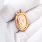 Antique Victorian 9ct Gold Back & Front Oval Locket Pendant