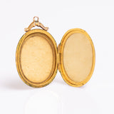 Antique Edwardian 9ct Gold Back & Front Paste Locket