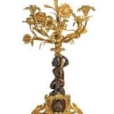 A Pair of 19th Century French Gilt Bronze Figural Candelabra In The Manner Of Clodion