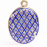 Antique Victorian Rolled Gold & Blue Enamel Pendant Locket