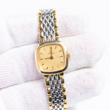 Vintage Omega De Ville Two-Tone Gold and Silver Ladies Wristwatch