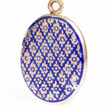 Antique Victorian Rolled Gold & Blue Enamel Pendant Locket