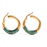 Vintage 9ct Gold Twist Hoop Earrings