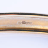 Vintage 9ct Yellow & White Gold Engraved Bangle