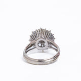 Vintage 18ct Gold Diamond Three Tier Cluster Ring