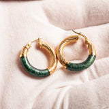 Vintage 9ct Gold Twist Hoop Earrings