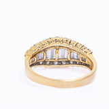 Vintage Art Deco Style 18ct Gold Diamond Pave Ring