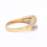 Vintage Art Deco Style 18ct Gold Diamond Pave Ring