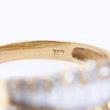 Vintage Art Deco Style 18ct Gold Diamond Pave Ring