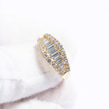 Vintage Art Deco Style 18ct Gold Diamond Pave Ring