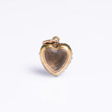 Antique Victorian 9ct Gold Turquoise Heart Pave Pendant