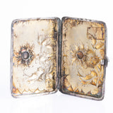 Antique Art Nouveau German Sunflower Cigarette Case