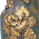Antique Art Nouveau Bronze Floral Vase By Frédéric Debon