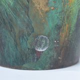 Antique Art Nouveau Bronze Floral Vase By Frédéric Debon