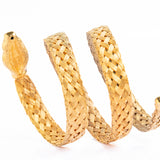 Vintage Victorian Style Gold Metal Snake Bangle