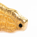 Vintage Victorian Style Gold Metal Snake Bangle