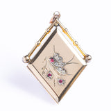 Antique Edwardian 9ct Gold Front & Back Swallow Locket
