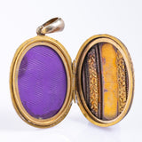 Antique Victorian 9ct Gold and Silver Gilt Coral and Pearl Locket