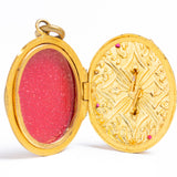 Antique Austro Hungarian Turquoise and Paste Enamel Locket