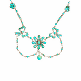 Antique Victorian Silver Turquoise Necklace
