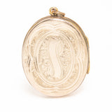 Antique Victorian 9ct Gold Back & Front Floral Locket