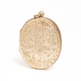 Antique Victorian 9ct Gold Back & Front Floral Locket