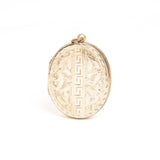 Antique Victorian 9ct Gold Back & Front Floral Locket