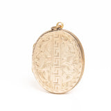 Antique Victorian 9ct Gold Back & Front Floral Locket