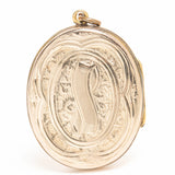 Antique Victorian 9ct Gold Back & Front Floral Locket