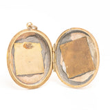 Antique Victorian 9ct Gold Back & Front Floral Locket