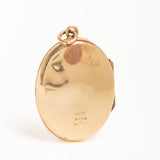 Antique Victorian 9ct Gold Back And Front Oval Engraved Locket