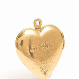 Vintage Gold Plate Front Sunburst Heart Locket