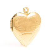 Vintage Gold Plate Front Sunburst Heart Locket