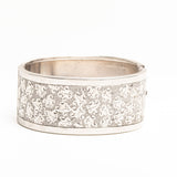 Victorian Silver Cuff Floral Bangle