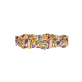 Vintage Italian 14ct Gold Multi-Gem Panel Bracelet