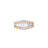 Vintage Art Deco Style 18ct Gold Diamond Pave Ring